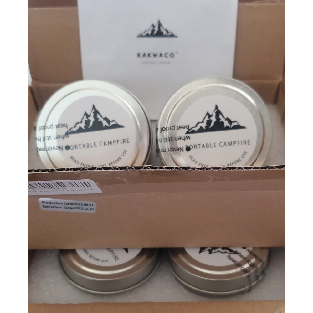 Portable Campfires Compact Outdoor Fire Pits 3-5 Hr Burn Time Reusable 4Pk